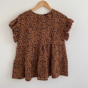 Dalmatian Print Blouse